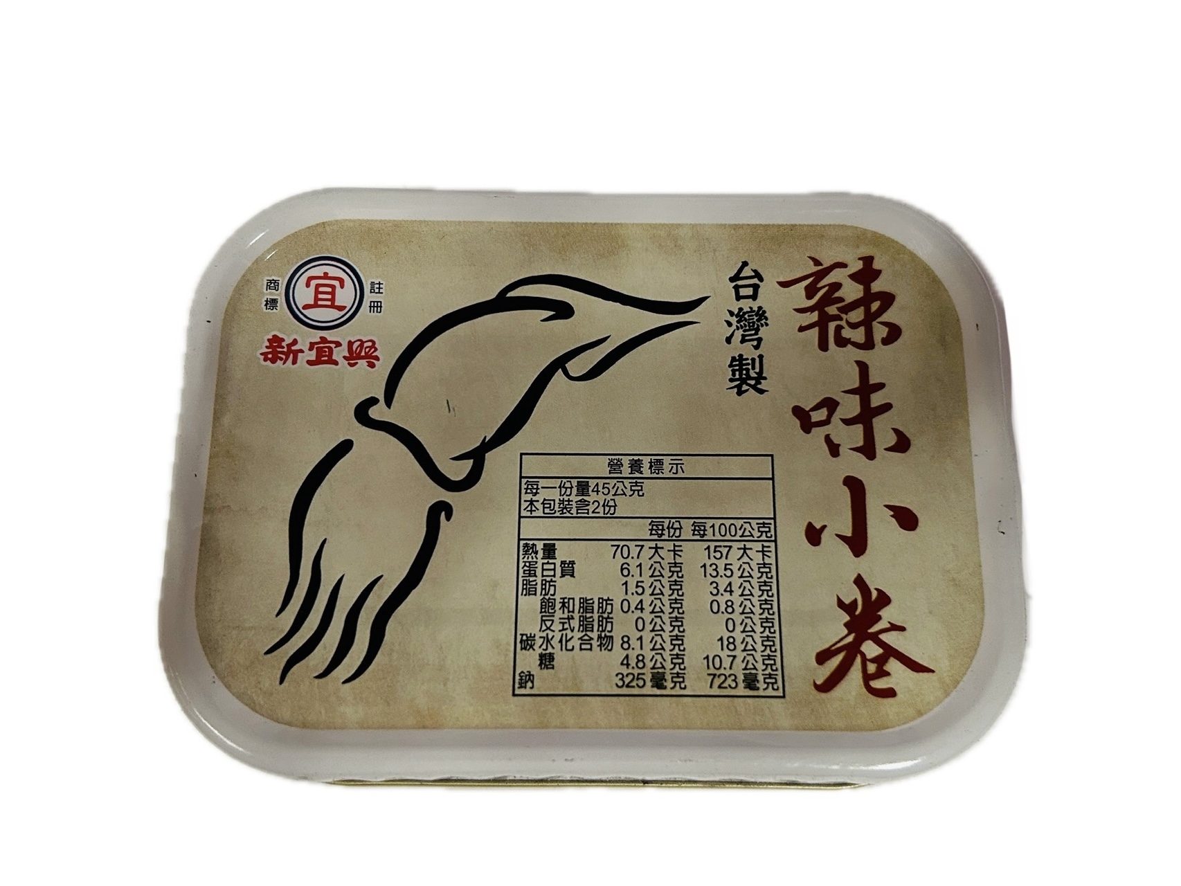 100G新宜興易開辣味小卷