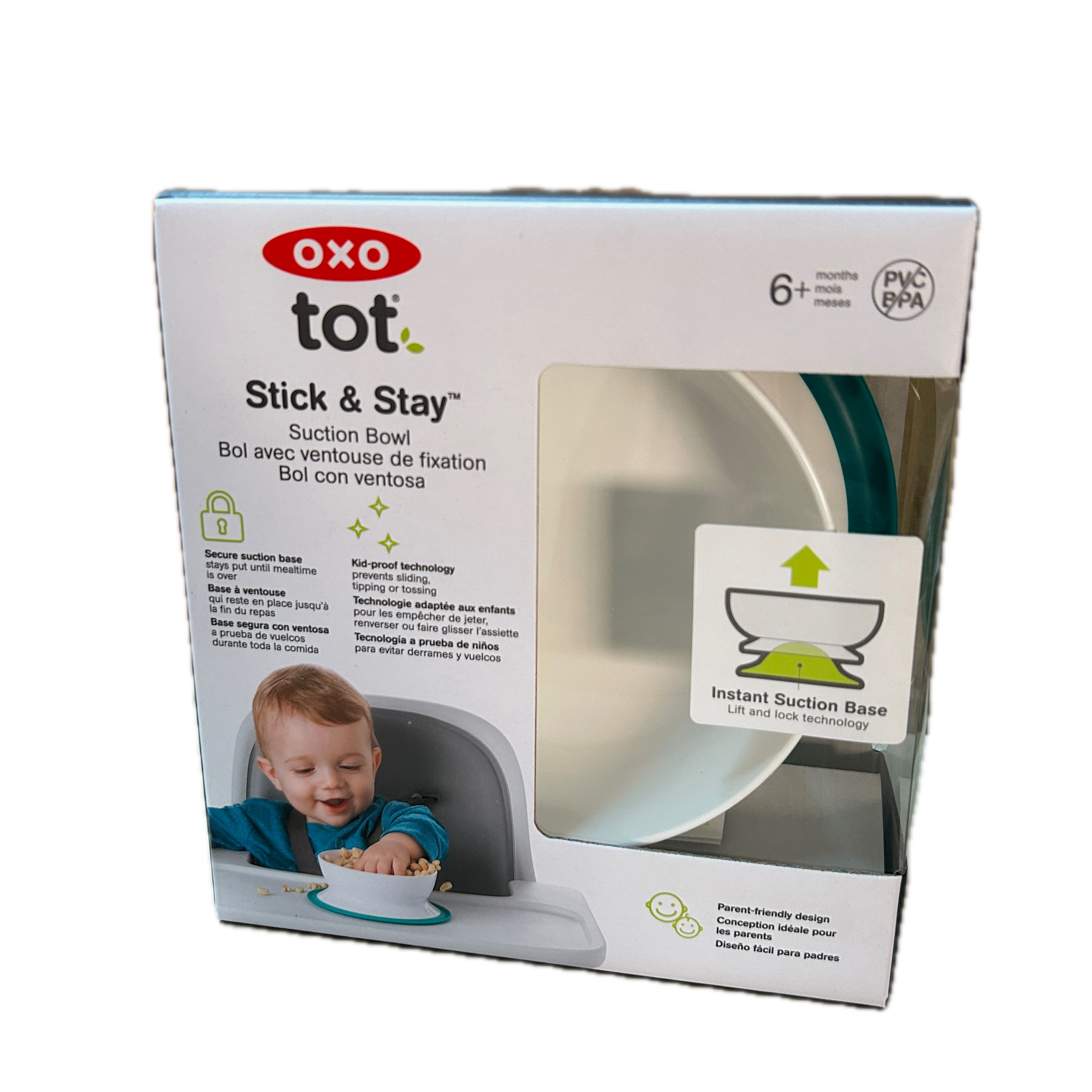 TOT好吸力學習碗─靚藍綠