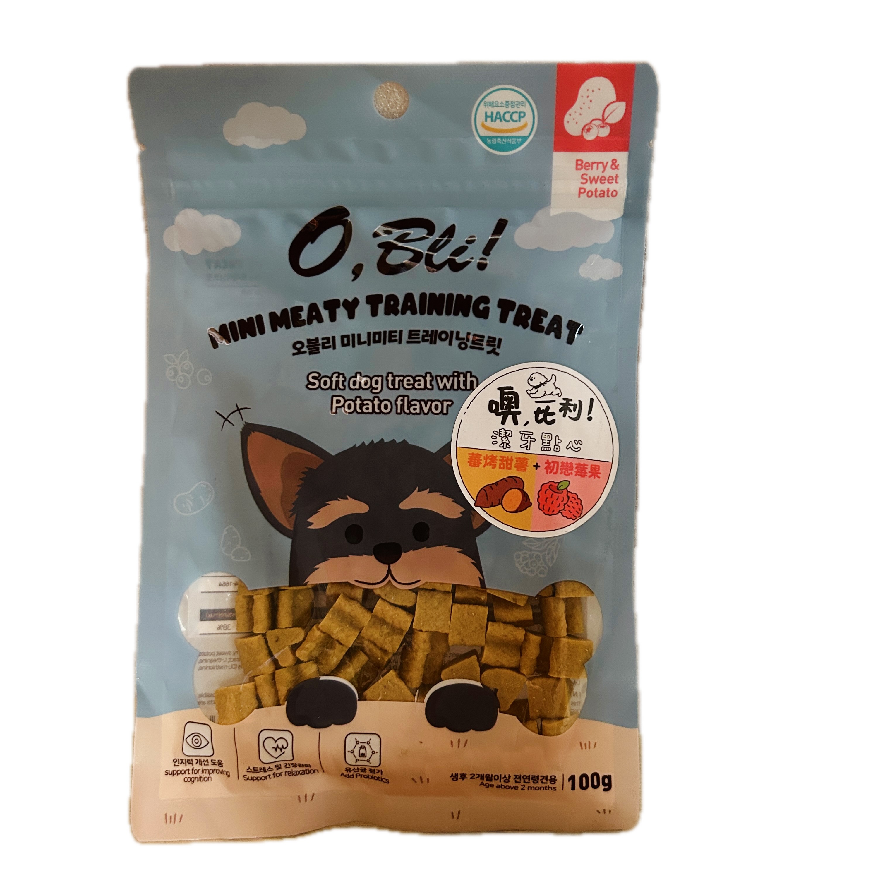 100G噢比利潔牙莓果加蕃薯  |商品介紹|寵物食品|帝寶