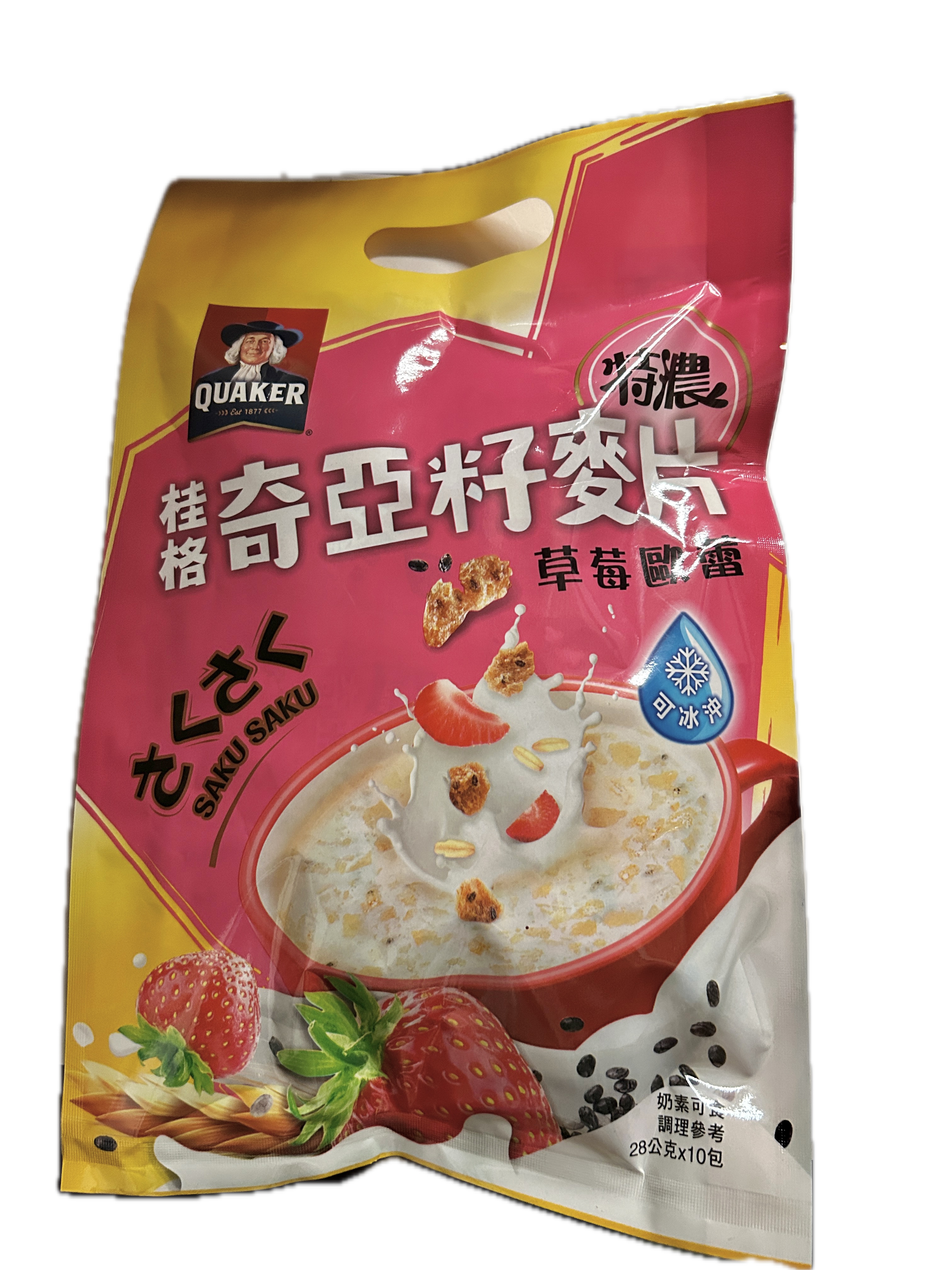 桂格奇亞籽麥片草莓歐蕾