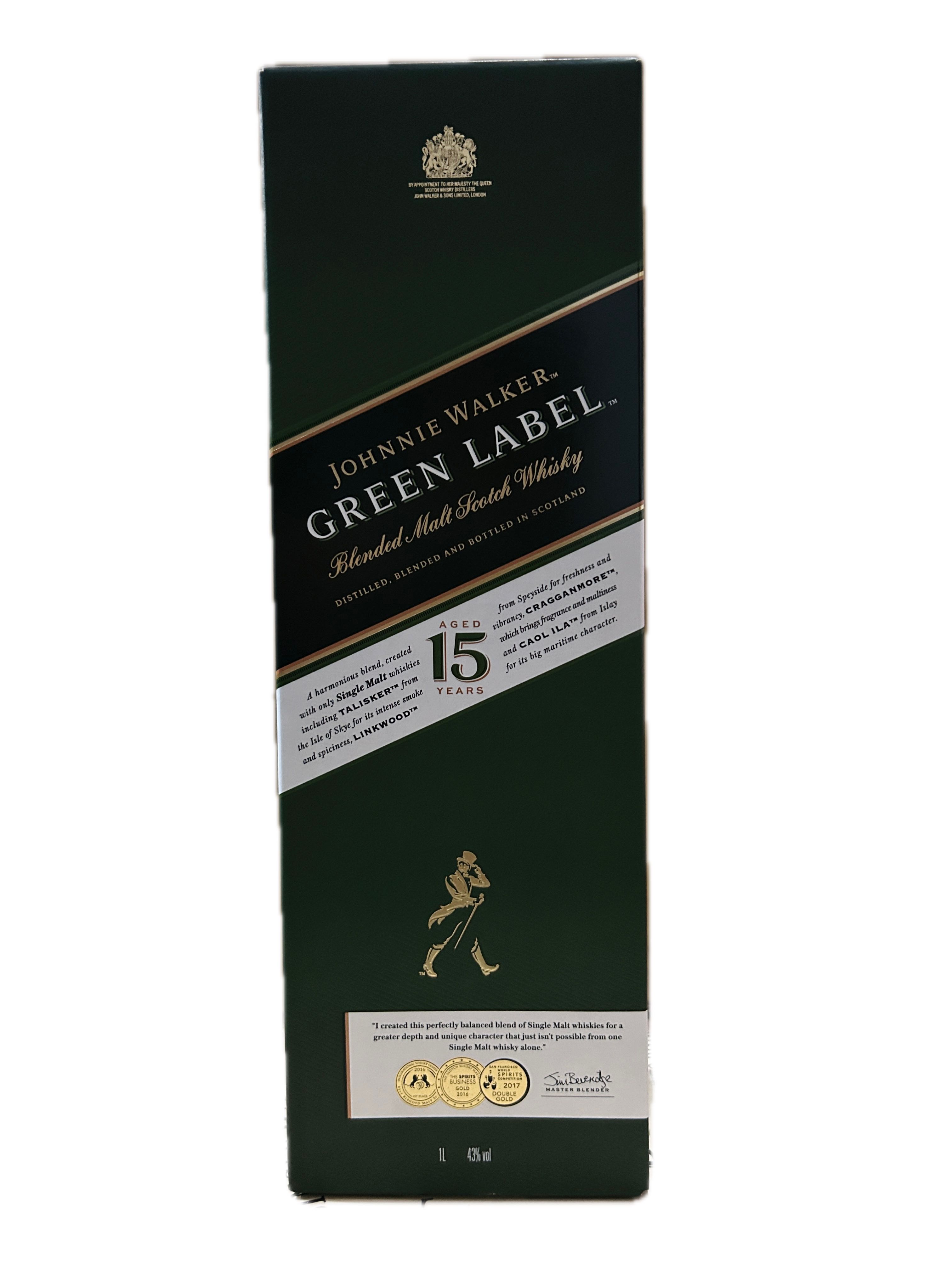 1000ML約翰走路綠牌15年  |商品介紹|酒類&食品|酒|威士忌|其他威士忌|約翰走路