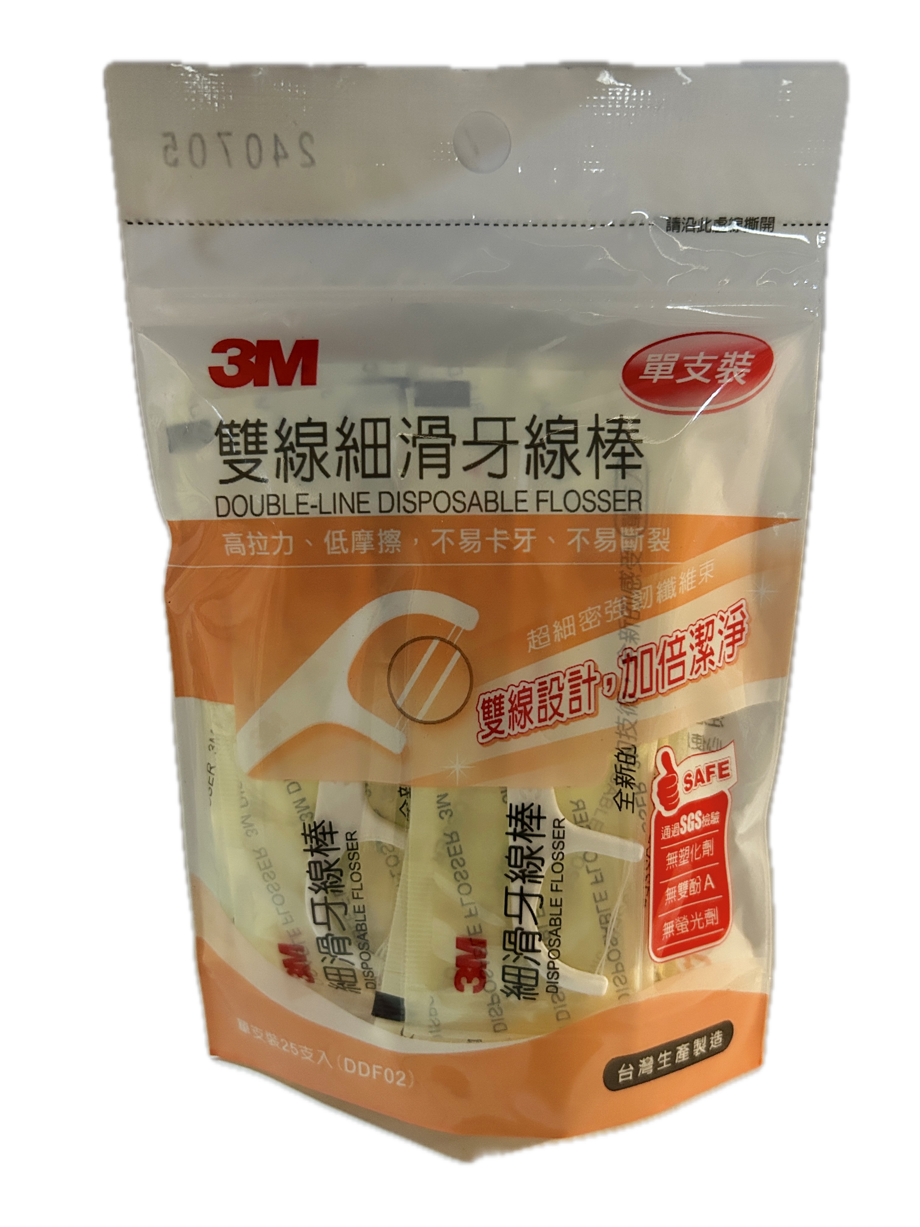 3M雙線細滑牙線棒單支25  |商品介紹|醫療器材&紙類日用品|3M|口腔類