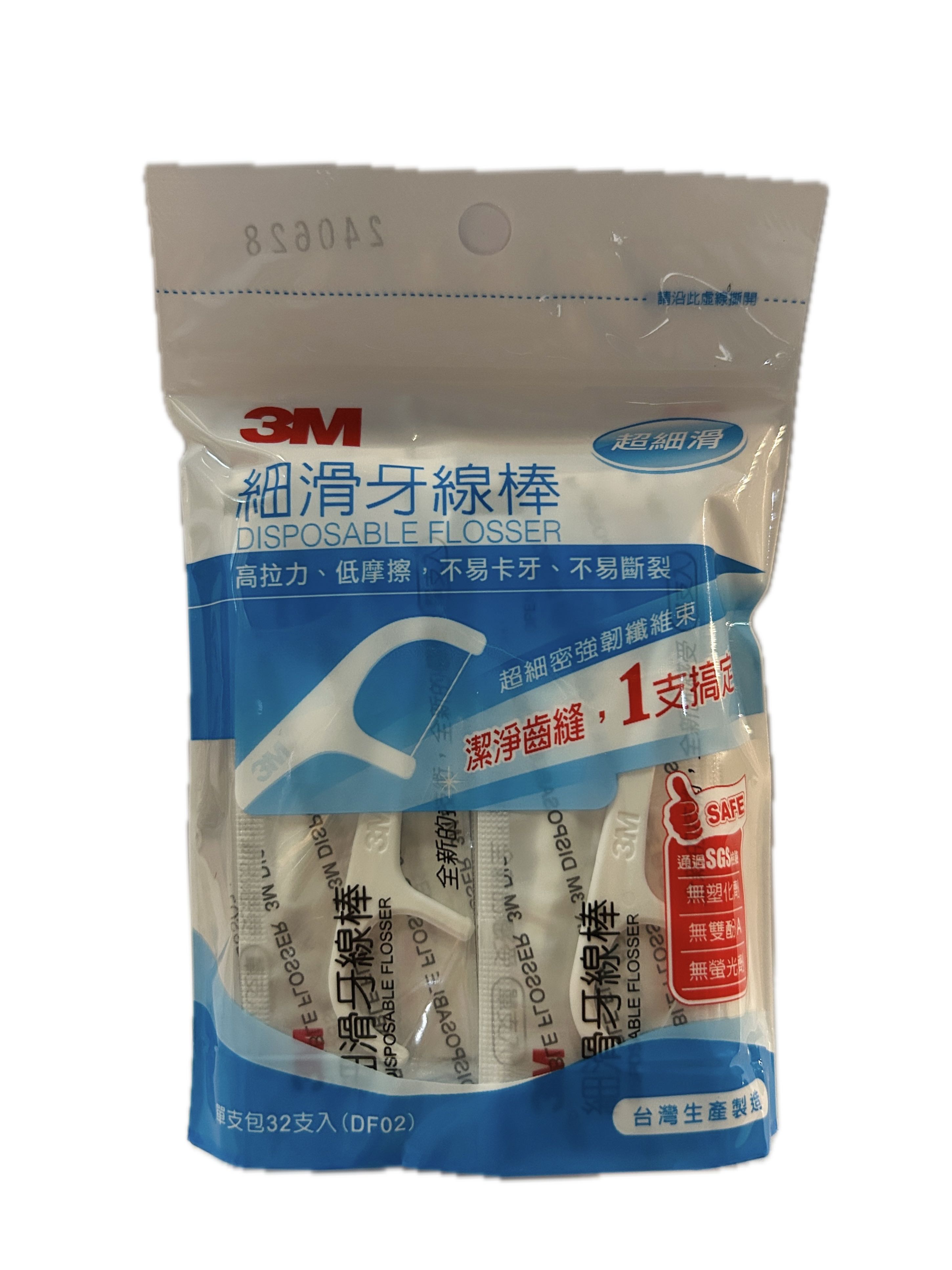 3M細滑牙線棒單支包32入  |商品介紹|醫療器材&紙類日用品|3M|口腔類