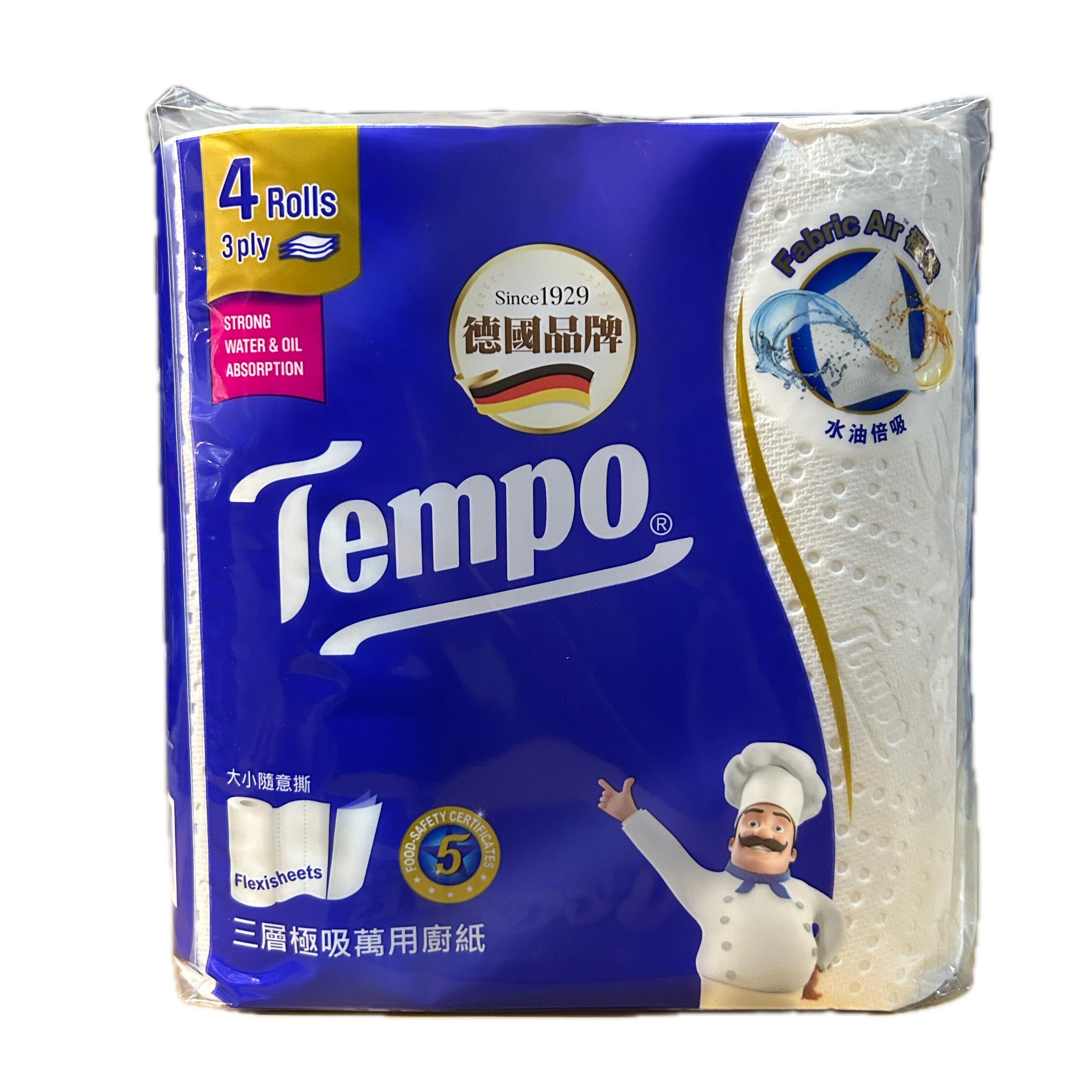 TEMPO三層捲筒廚房紙巾